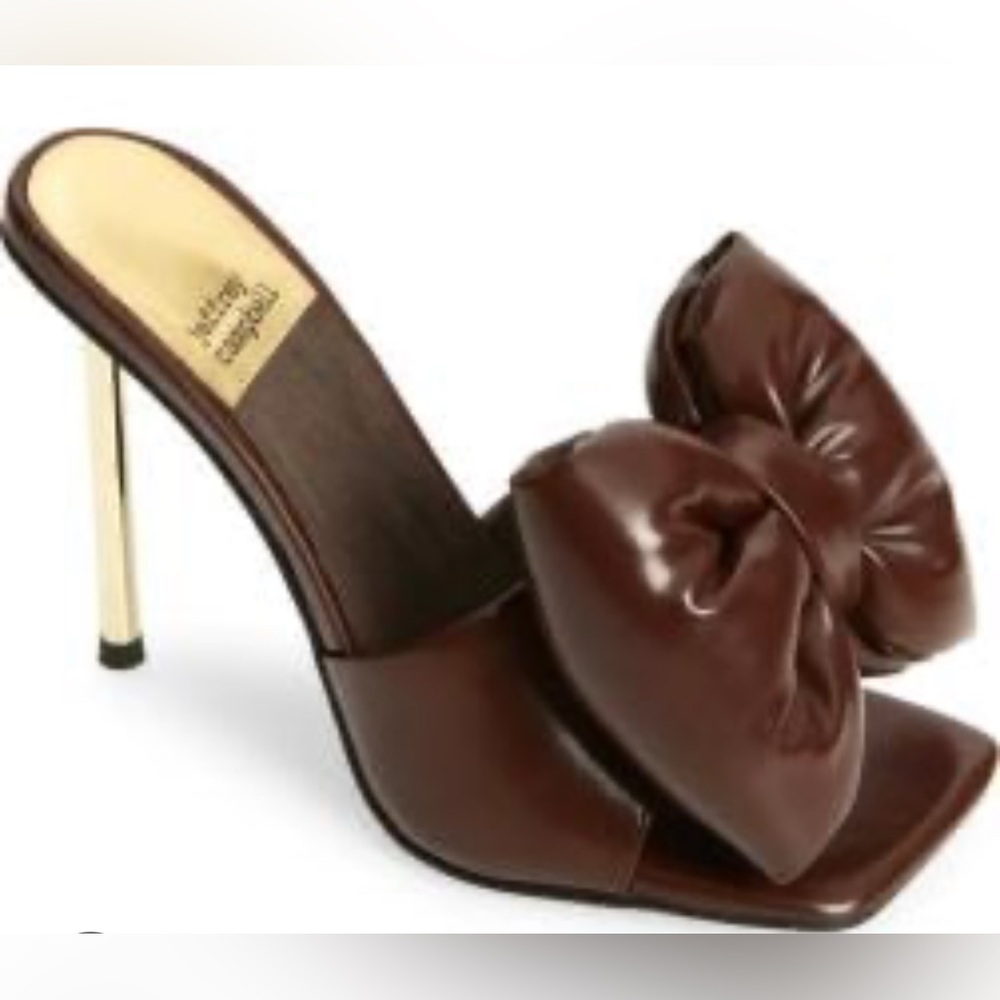 Jeffrey Campbell Chocolate Brown Bow Mules
